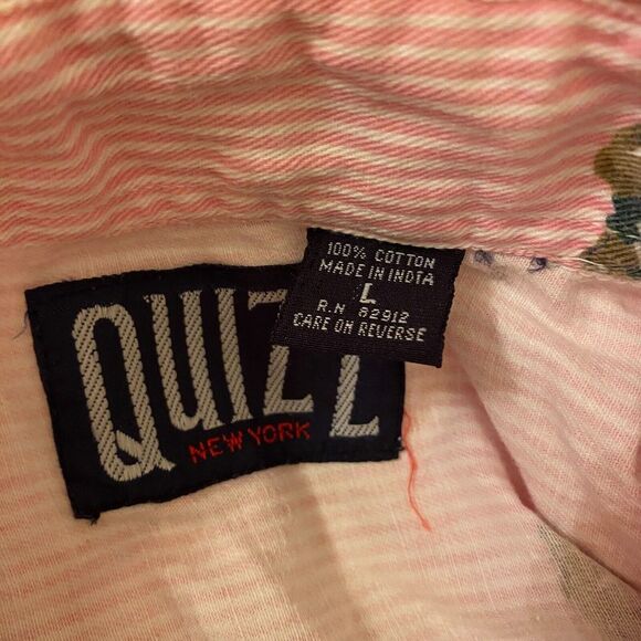Vintage Quizz New York Shirt Women's Large Pink Striped Teddy Bear Sleeveless - Picture 2 of 9